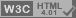 W3C Valid HTML 4.01