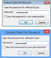 MS Outlook Password dialog