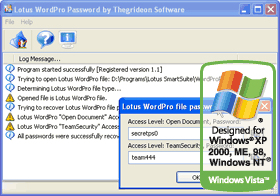 Lotus Word Pro Password Window