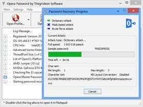 Master Password Recovery Progress