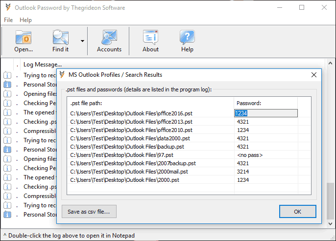 Screenshot for Outlook Password (TSOP) 2.1