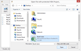 Open file with VBA Project